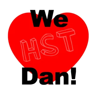 💋 356b0f42 We HST Dan! hati, HST, cinta, teks telegram sticker