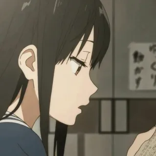 🥡 70cb7d1a Anime, Meisje, Schooluniform, Portret, Schattig, Manga whatsapp sticker