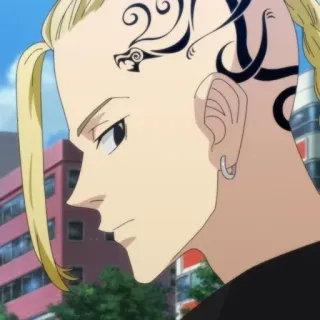 🍙 06a6ee06 Ken Ryuguji Tokyo Revengers Ken Ryuguji, Tokyo Revengers, Anime, Manga, Tatuaje, Pelo Rubio, Personaje whatsapp sticker