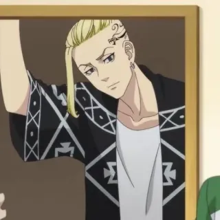 🍙 3550be30 Ken Ryuguji Tokyo Revengers Anime, Manga, Retrato, Dibujos animados, Pelo rubio, Tatuaje whatsapp sticker