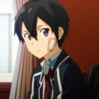😁 55249f98 Kirito Sword Art Online anime, personaje, chico, sword art online, kirito whatsapp sticker