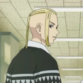 🍙 9b50a140 Draken Tokyo Revengers Draken, Tokyo Revengers, Anime, Personaje, Pelo rubio, Trenza whatsapp sticker