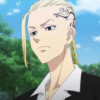 🍙 e18767ee Ken Ryuguji Tokyo Revengers Anime, Dibujos animados, Dragón, Tatuaje, Rubia, Personaje, Retrato whatsapp sticker