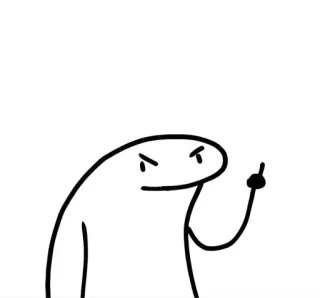 🖕 0bb4f443 bonhomme allumette, doigt d'honneur, grossier, offensant, geste whatsapp sticker