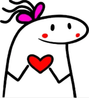 ❤️ 3eba1135 Dessin animé, Coeur, Amour, Personnage, Simple, Mignon whatsapp sticker