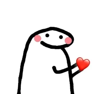 ❤️ b3f57f8b Dessin animé, Coeur, Amour, Simple, Personnage, Mignon whatsapp sticker