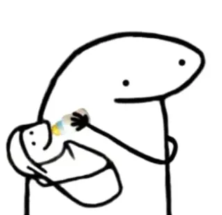 🧑‍🍼 e87bfa45 bonhomme allumette, bébé, biberon, alimentation, dessin animé, minimaliste whatsapp sticker