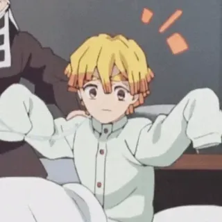 🧡 2d0b2d2f Zenitsu Agatsuma Demon Slayer アニメ, 鬼滅の刃, 善逸, 我妻善逸, マンガ, 眠い, かわいい telegram sticker