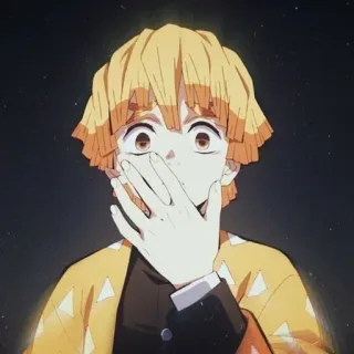 🧡 4a01aec3 Zenitsu Agatsuma Demon Slayer アニメ, 漫画, キャラクター, 鬼滅の刃, 善逸, 我妻 telegram sticker