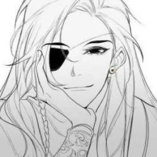 😊 1dc80c0a Anime, Manga, Postać, Opaska na oko telegram sticker