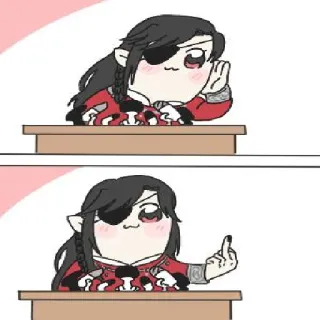 🖕 e16be187 Kreskówka, Obraźliwe, Środkowy palec, Gest telegram sticker