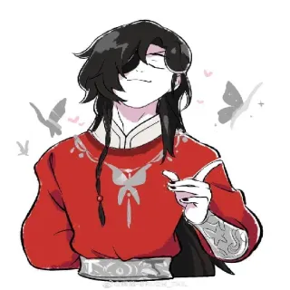 😏 f4870ec9 Anime, Manga, Postać, Ilustracja, Sztuka telegram sticker