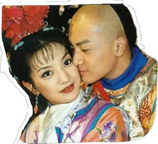 😘 270afa03 пара, историческая одежда, китайский, любовь, привязанность, романтика, традиционный telegram sticker