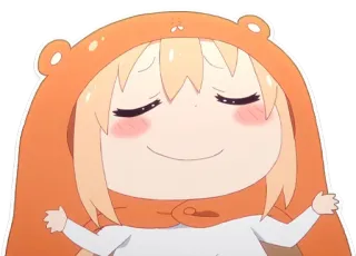 🤷‍♂️ 9c32b01e Umaru Doma Himouto! Umaru-chan Anime, Umaru, Chibi, Lucu, Kawaii, Hoodie, Oranye whatsapp sticker