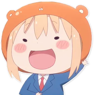 🤗 d968b195 Umaru Doma Himouto! Umaru-chan anime, umaru, imut, gadis, hoodie, kartun whatsapp sticker