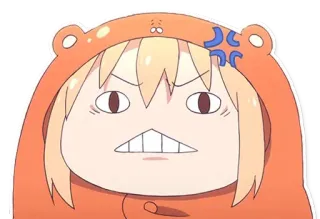😡 e07d4569 Umaru Doma Himouto! Umaru-chan umaru, anime, manga, kartun, marah, kesal whatsapp sticker