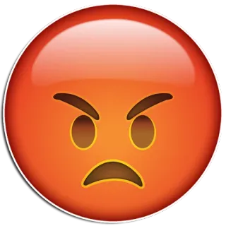 😡 07ff725b angry, emoji, face, expression, mad, annoyed, red telegram sticker
