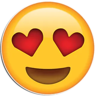 😍 811c2f0e emoji, love, heart eyes, yellow face, emotion, happy telegram sticker