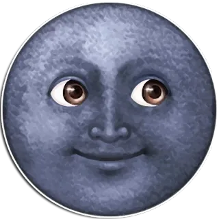 🌚 9184f8a1 moon, face, emoji, night, celestial, sky telegram sticker