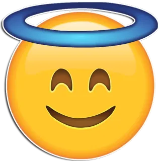 😇 c15e77ba emoji, angel, halo, smiley face telegram sticker