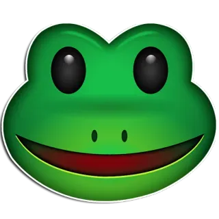 🐸 ecb3a5b8 frog, emoji, animal, green telegram sticker
