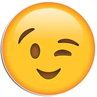 😉 fb355ad5 emoji, smiley, face, yellow, winking, expression, happy telegram sticker