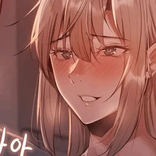 🌒 16c6f465 나아 mulher, blush, menina, mangá, anime telegram sticker
