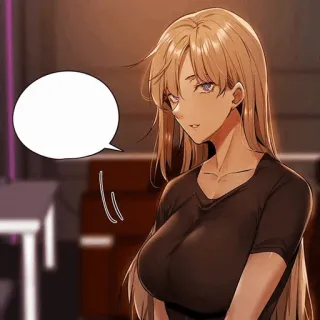 🌒 16cd63d3 mulher, anime, garota, balão de fala telegram sticker