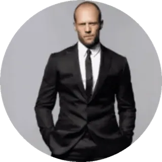 🍆 dca49111 Jason Statham Schauspieler, Mann, Anzug, Porträt, Promi, Jason Statham telegram sticker
