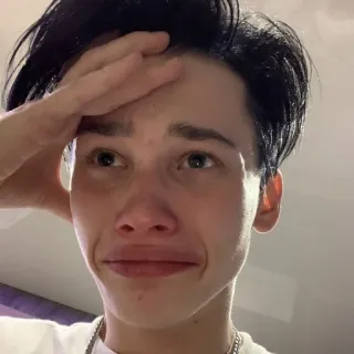 😢 2bc8c6fe orang, potret, pria, ekspresi, wajah, remaja telegram sticker