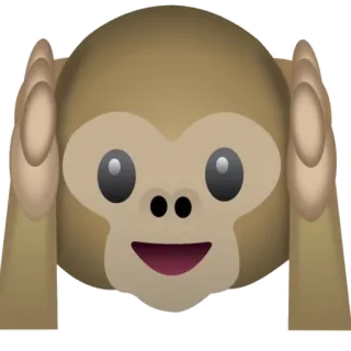🙉 37e9314c 이모지, 원숭이, 듣지 마, 보지 마, 말하지 마, 동물, 밈 telegram sticker