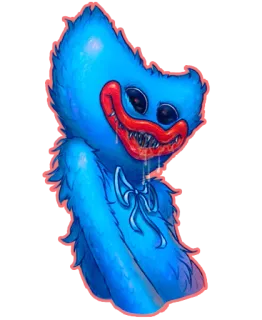 😘 6d056a6f Huggy Wuggy Poppy Playtime huggy wuggy, poppy playtime, monstre, horreur, jeu telegram sticker
