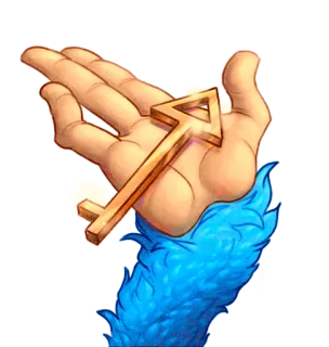 🗝 fc7fafbc main, clé, clé dorée, fantaisie, magie, trésor telegram sticker