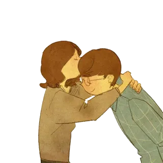 Hugs and kisses telegram stickers