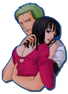 ❤ 1ea15817 Zoro One Piece Anime, Charakter, Romantik, Paar, Fanart telegram sticker
