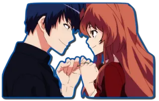 ❤ 499546fc Toradora! Anime, Paar, Romantik, Versprechen telegram sticker