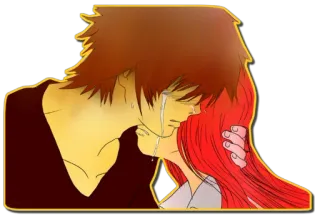 ❤ 943e5e8e Liebe, Paar, Traurig, Umarmung telegram sticker