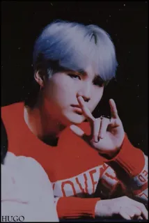 🍂 93a60395 LOVE 사람, 남자, 빨간색, 사랑, 민윤기, K팝, BTS, 아이돌, 한국 whatsapp sticker