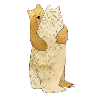 🐻 c173ce05 niedźwiedź, przytulanie, zwierzę, miłość, przyjaźń telegram sticker