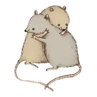🐭 eb8b32a5 szczury, zwierzęta, słodkie, przyjaźń telegram sticker
