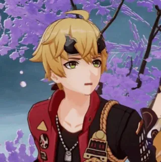 🍡 7fbbeab6 Thoma Genshin Impact Anime, Jeu vidéo, Personnage, Genshin Impact, Thoma telegram sticker