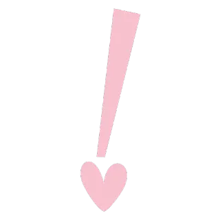 ❗ 42d8d1f5 exclamation point, heart, pink, symbol telegram sticker