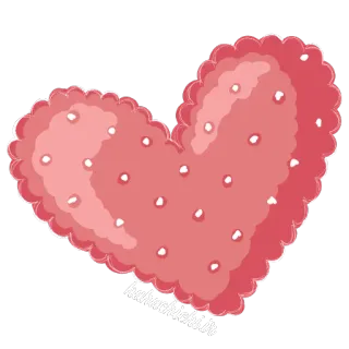 💟 832dad2d hahnichichi.ir heart, love, cute, pink, dotted, valentine's day, decoration telegram sticker