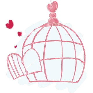 💘 aa09dee5 heart, igloo, winter, love, cage telegram sticker