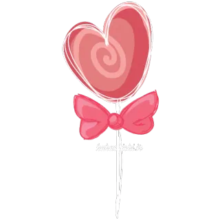 🍭 c7414ee2 hahuechi.ir candy, lollipop, heart, bow, sweet, pink, dessert telegram sticker