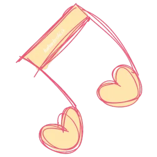 💓 ddfcf3ca softmochechik music, hearts, note, soft, mochechik telegram sticker