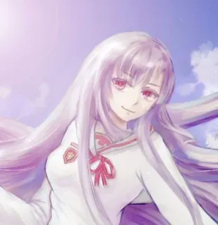 💜 40a85da9 动漫, 漫画, 女孩, 制服, 长发 telegram sticker