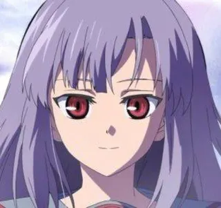 💜 98cdcc7f 动漫, 女孩, 卡通, 角色, 紫色头发 telegram sticker