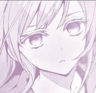 💜 9faafe1d 动漫, 漫画, 女孩, 肖像, 插画 telegram sticker