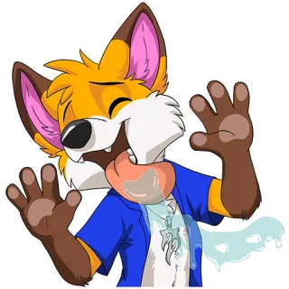 😝 99dd0463 volpe, furry, cartoni animati, animale, adesivo whatsapp sticker